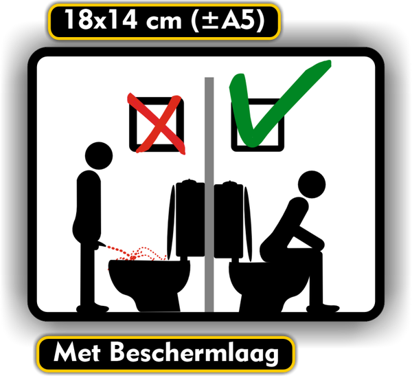 Zittend Plassen - WC - Sticker (233.09)