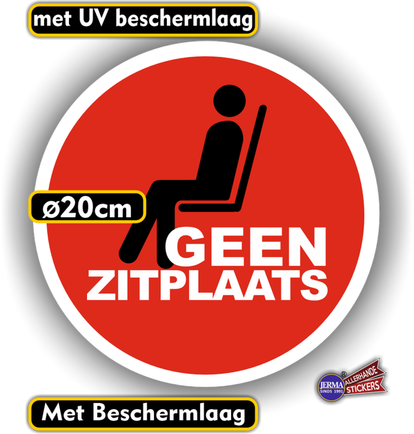 Geen zitplaats sticker Ø20 cm. (243.17)