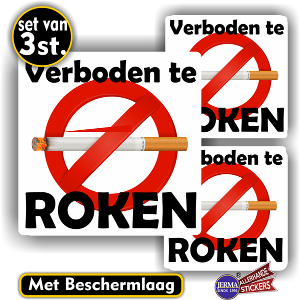 Roken Verboden-Stickers-3 stuks (243.13)
