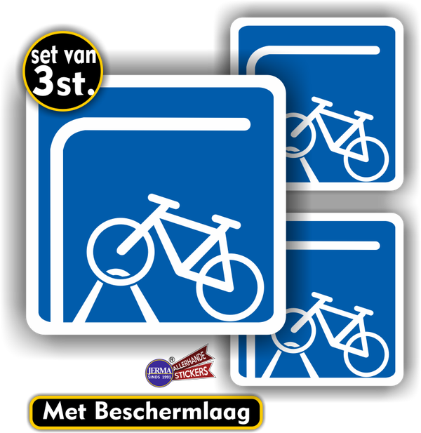 Fietsenstalling overdekt set 3 stickers (255.13)