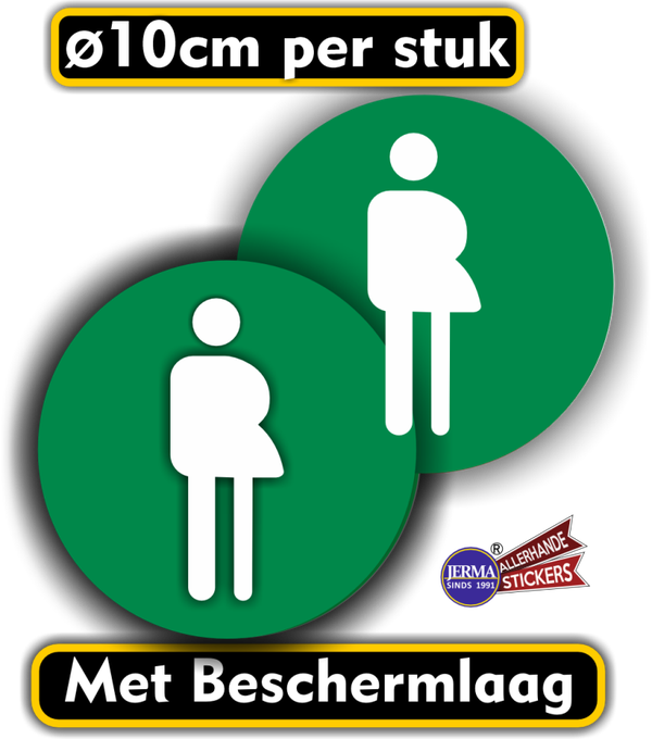 Genderneutraal Toilet - Sticker Set - 2 stuks  (255.10)
