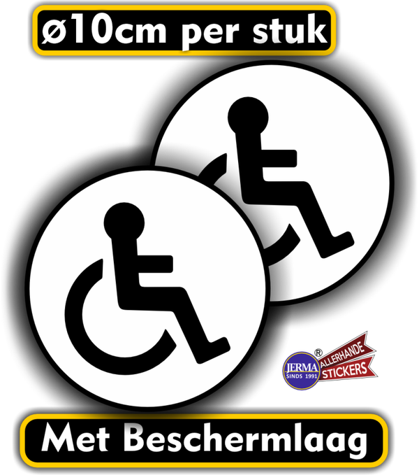 Rolstoelpictogramstickerset  set zwart  (261.10)