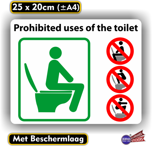 Toilet Gebruik - Sticker Prohibited Uses of the Toilet (271.14)