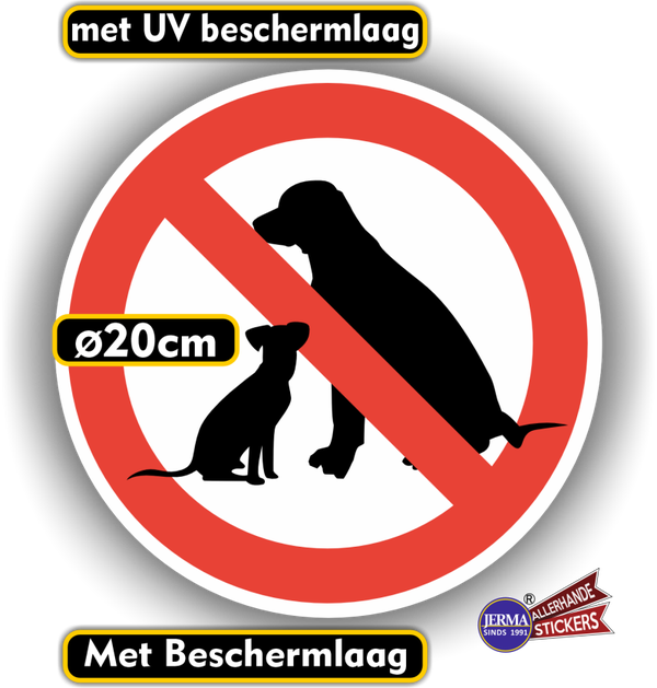 Honden niet toegestaan sticker Ø20 cm (280.11)
