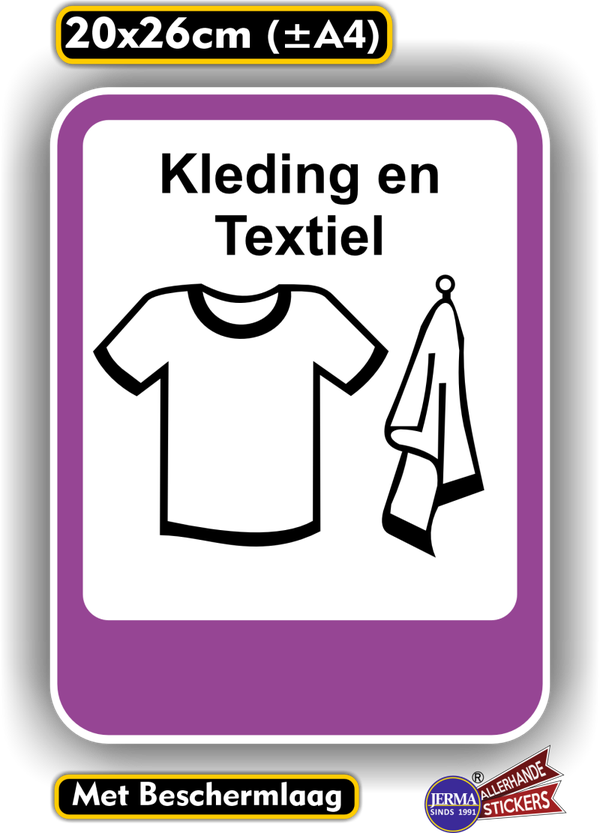 Inzamelpunt voor Kleding en Textiel Sticker (305.06)