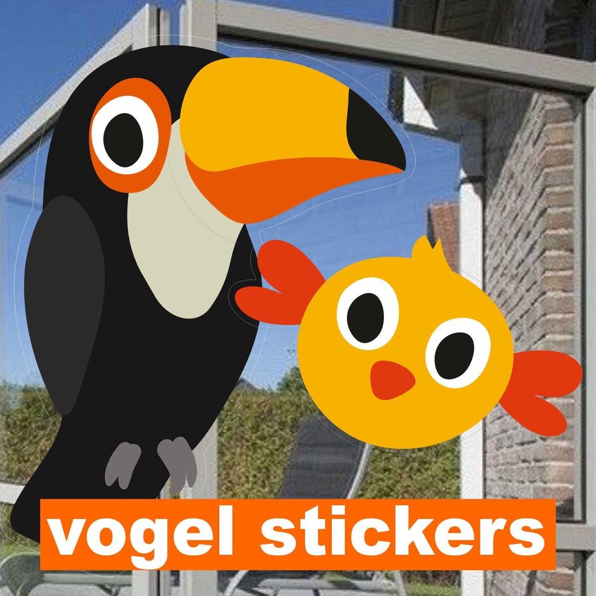 Vrolijke vogel raamstickers (314.14)