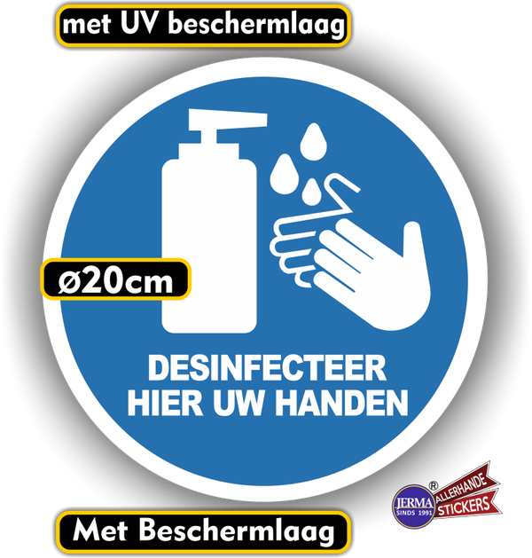 Desinfecteer uw handen sticker (319.16)