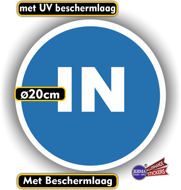 IN ingang deur sticker (331.17)