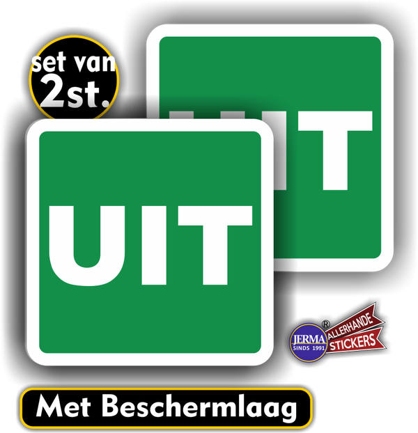 UIT deursticker set 2 stuks (359.18)