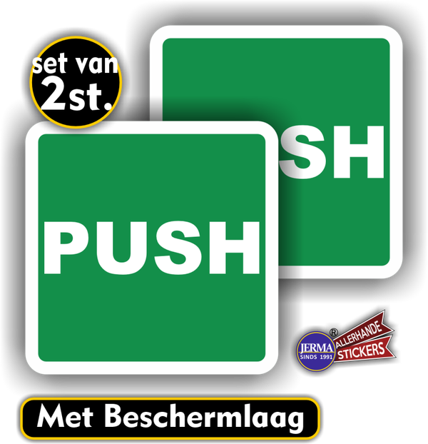 PUSH Deursticker set 2 stuks (363.18)