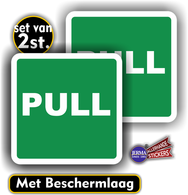 PULL deursticker set 2 stuks (365.18)