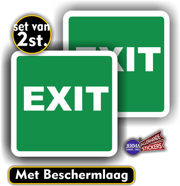 EXIT deursticker set 2 stuks (367.18)