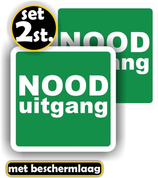 Nooduitgang sticker set 2 stuks (369.18)