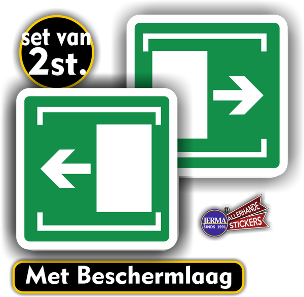 Schuifdeur sticker set (373.19)