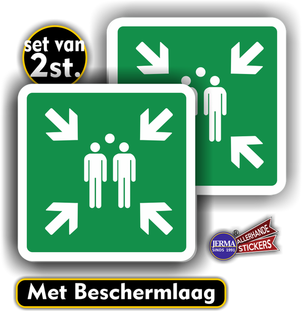 Verzamelpunt - Pixtogram - stickers - set 2 stuks (375.19)