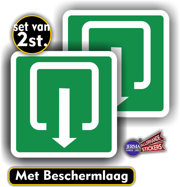 Exit Uitgang - Stickers - Set 2 stuks (387.19)