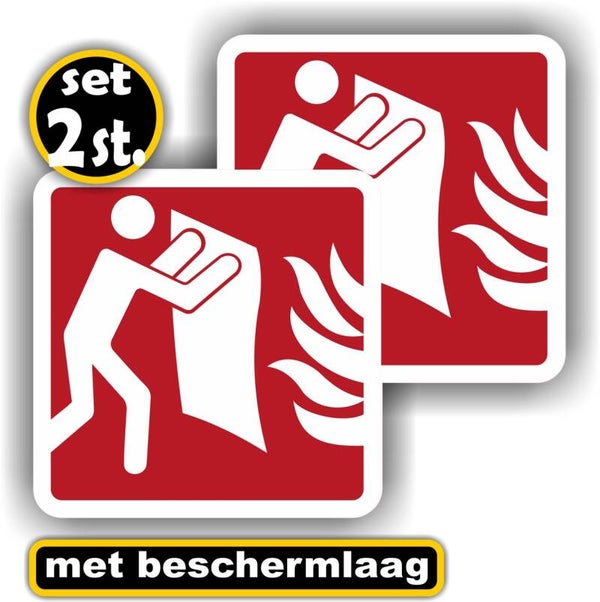 Blusdeken hier aanwezig stickerset (393.19)