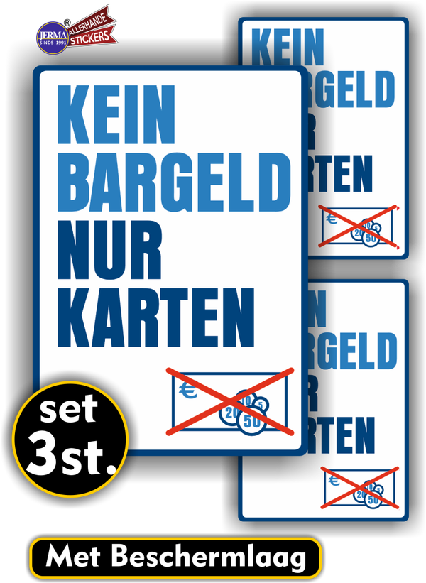 Kein bargeld nur karten Kassa stickers (423.21)