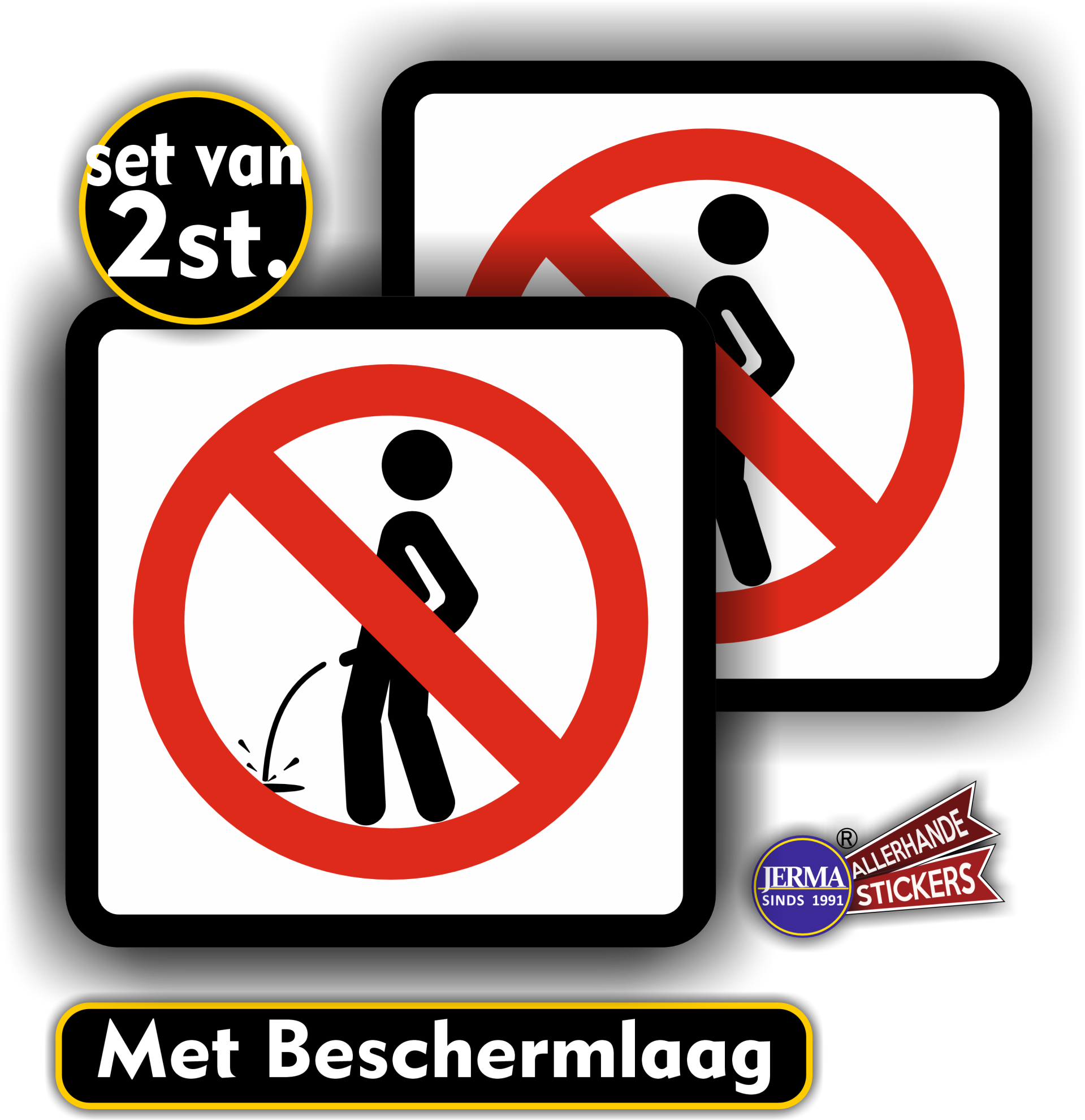 Hier niet plassen sticker set (433.21)