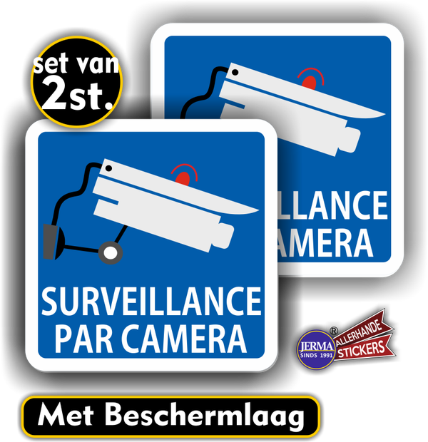 Surveillance par caméra sticker set 2 stuks (439.21)