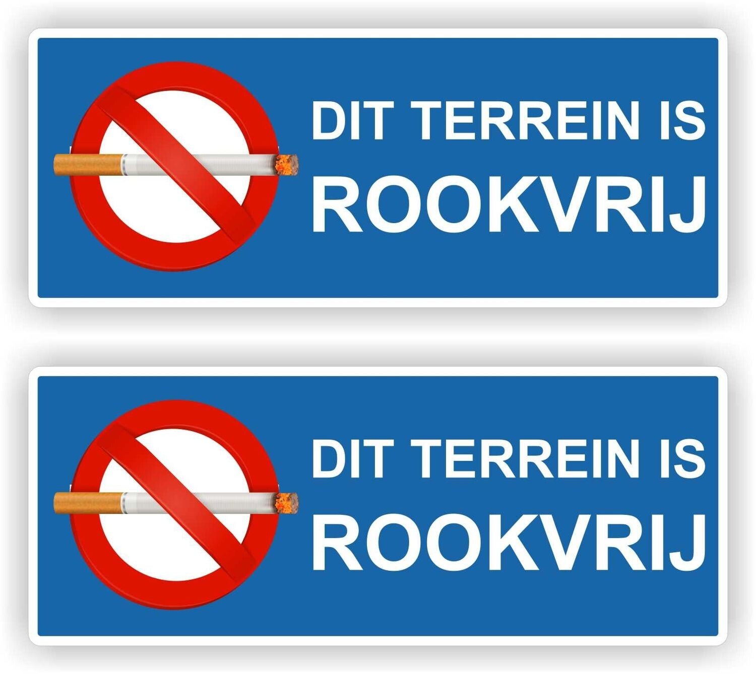 Dit terrein is rookvrij set 2 stickers (723.29)