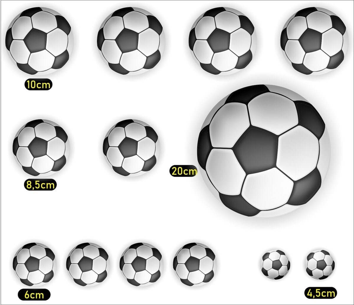 Voetbal ballen decoratie sticker set (253.09)
