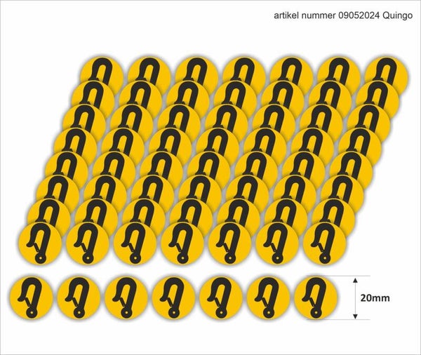 Quingo veiligheidshaak sticker set