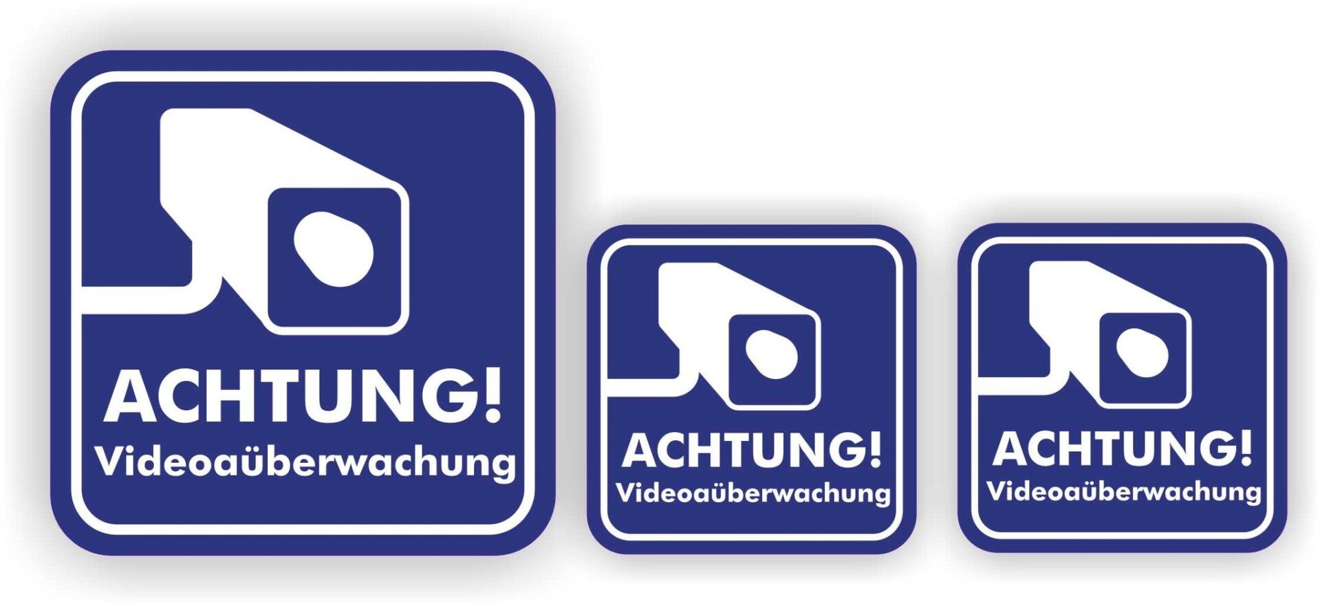 Aufkleber Kameraüberwachung Set 3 Stück (1001.60)