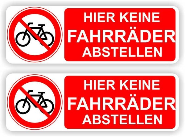 Fahrräder nicht platzieren Aufkleber Set (1002.60)