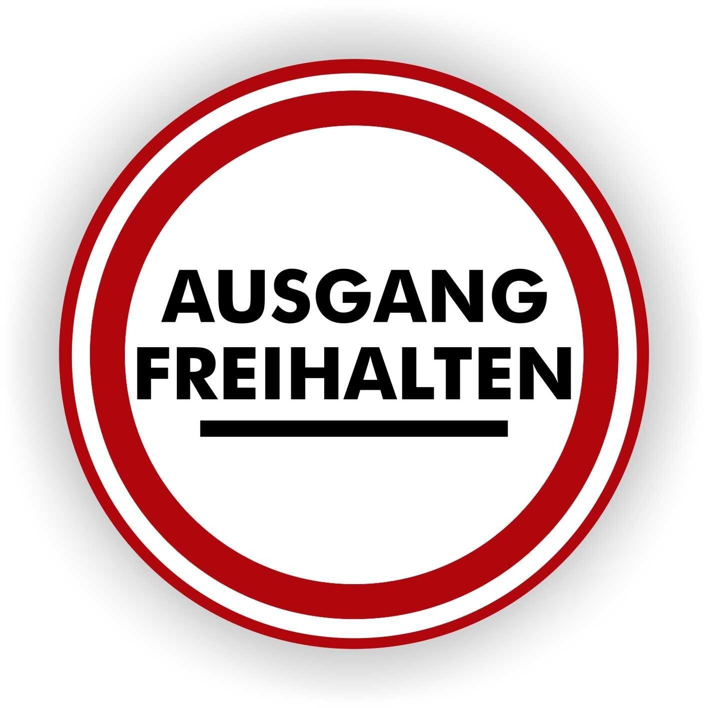Ausgang freihalten Aufkleber Ø20cm (1003.60)