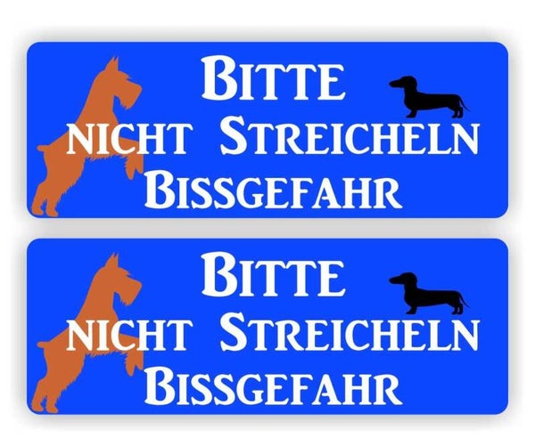 Bitte nicht Streicheln Aufkleber 2 Stück   (1008.60)