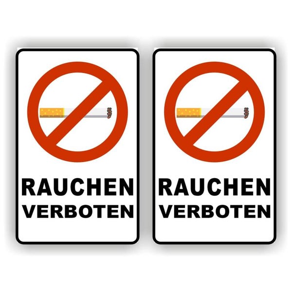 Rauchverbot 2 stukk Aufklebers (1377.72)