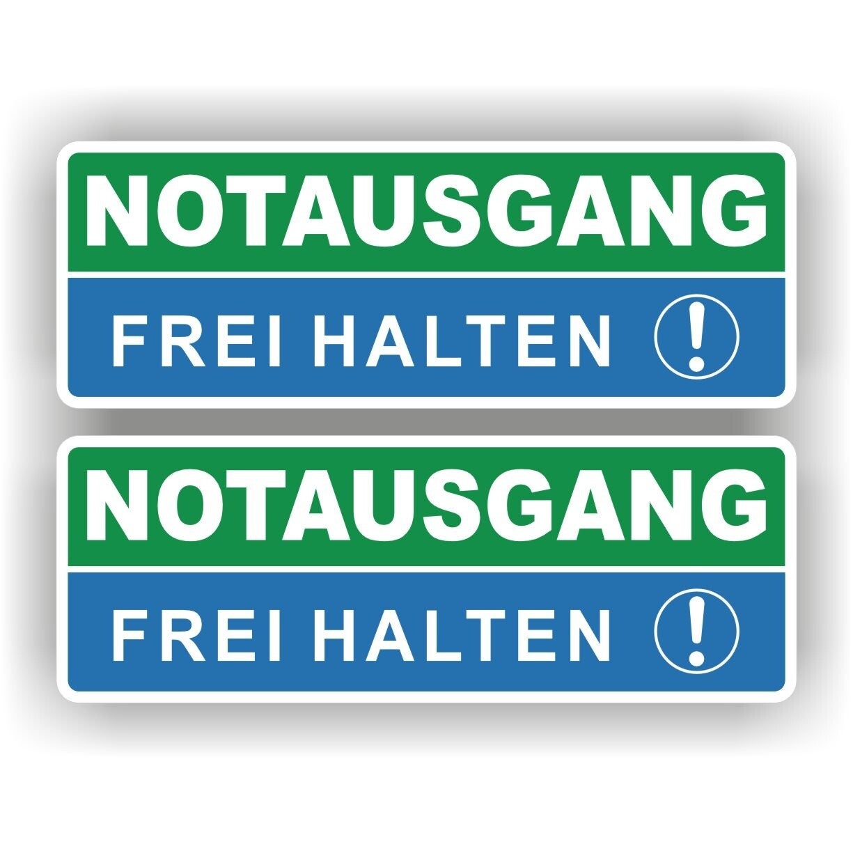 Notausgang frei halte aufkleber Set 2 Stück (1451.76)