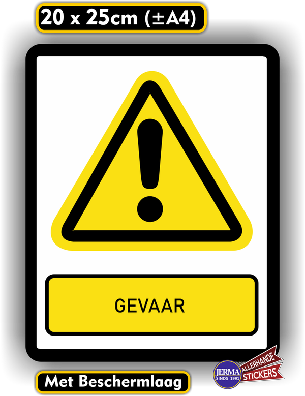 Gevaar uitroep tekenen sticker (515.24)