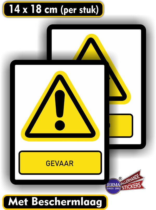 Gevaar uitroep tekenen stickers (517.24)