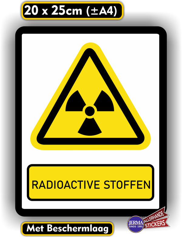 Radioactief  sticker ISO 7010 norm  (527.25)