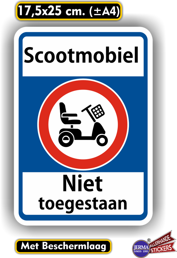 Scootmobiel niet toegestaan sticker   (537.39)