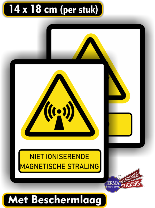 Magnetische straling ISO 7010 norm stickers (541.25)