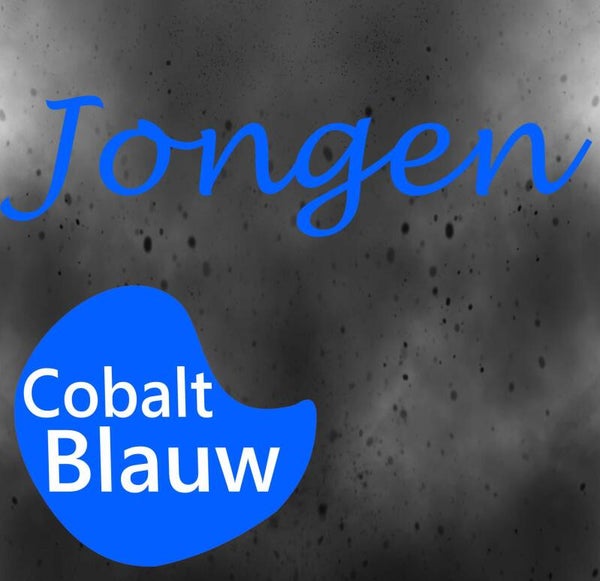Geboorte sticker Hoera een Jongen kobalt blauw (857.02)