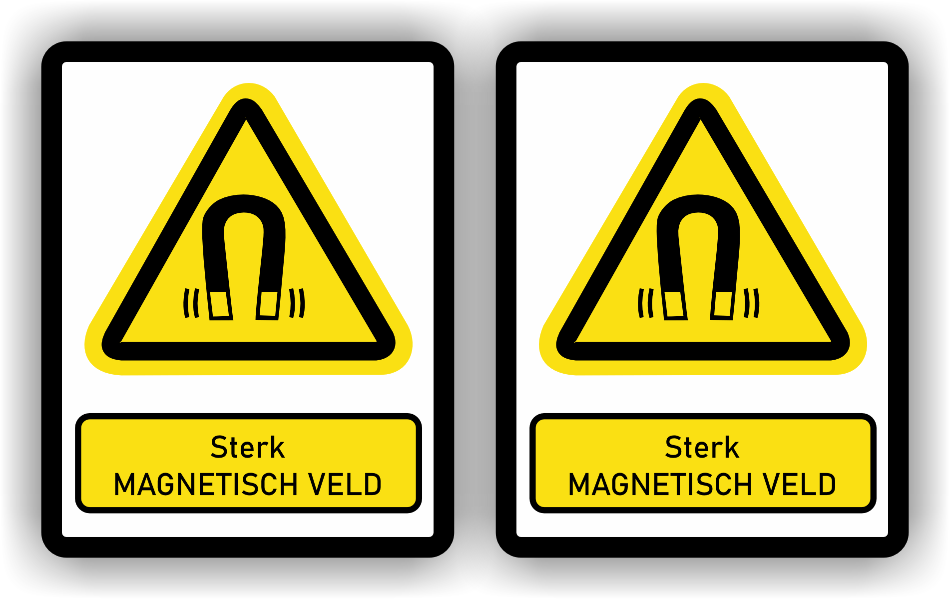 Sterk magnetisch  ISO 7010 norm stickers (547.la25)