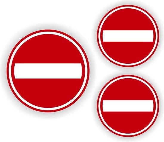 Eenrichtingverkeer verkeersbor sticker (029.02)