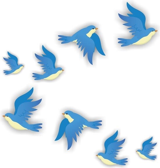 Vogelbescherming raamstickers set 8 vogels (1303.15)