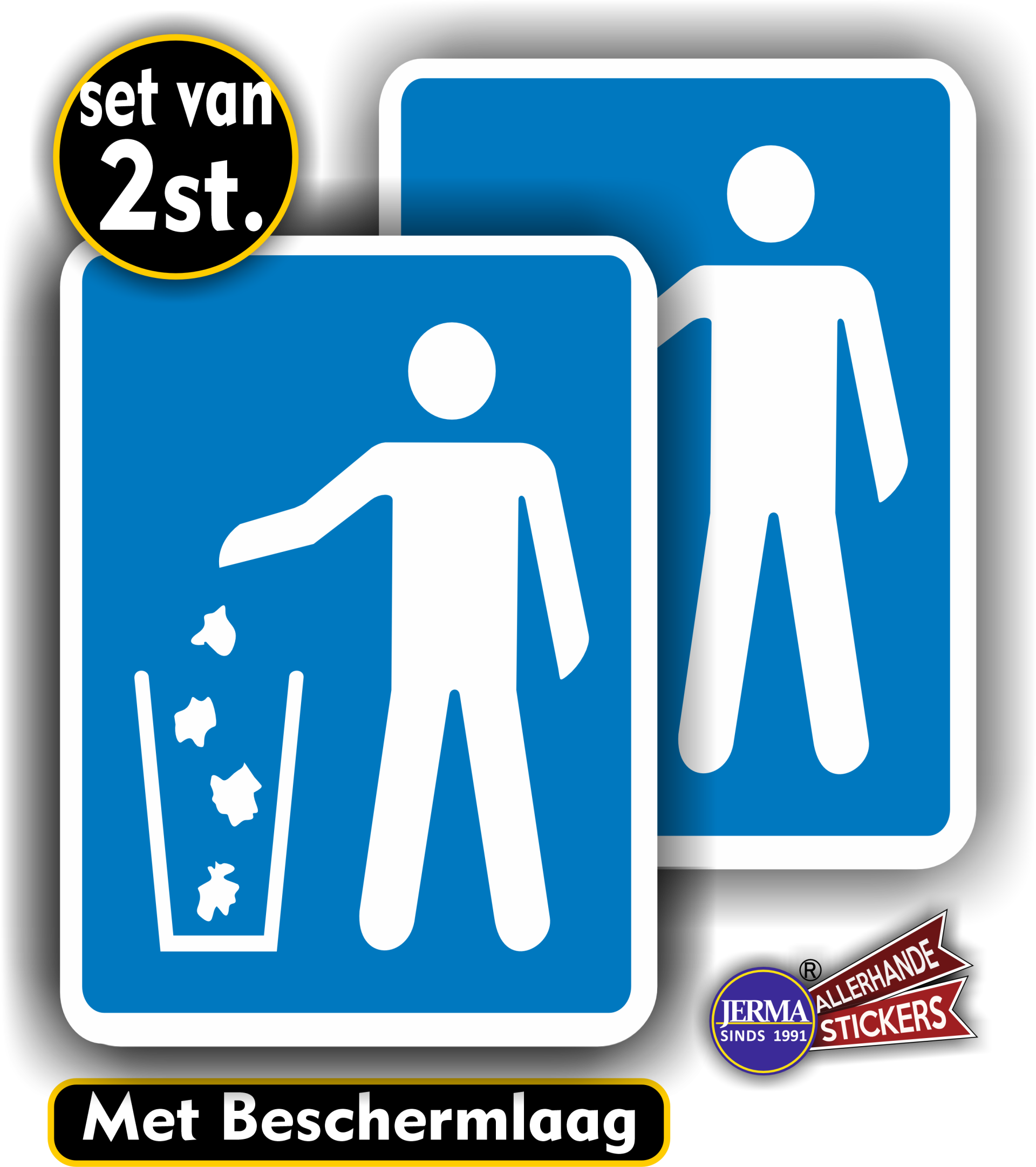 Prullenbak Stickers-Set- 2 stuks (551.40)