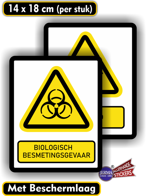 Biologisch besmetting  ISO 7010 norm stickers (565.25)