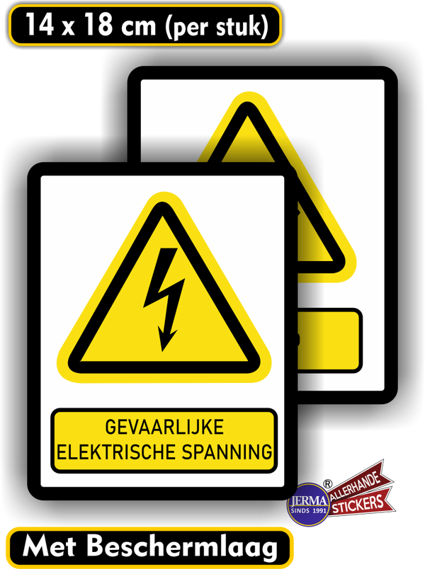 Elektrische spanning ISO 7010 norm stickers (583.26)