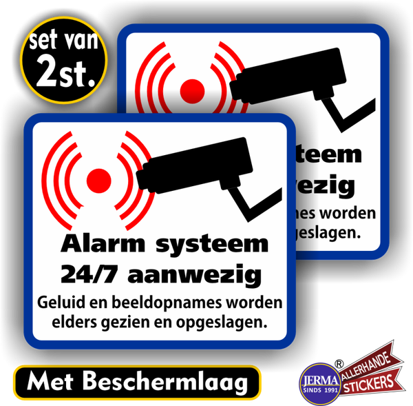 Alarmsysteem aanwezig stickers (585.42)