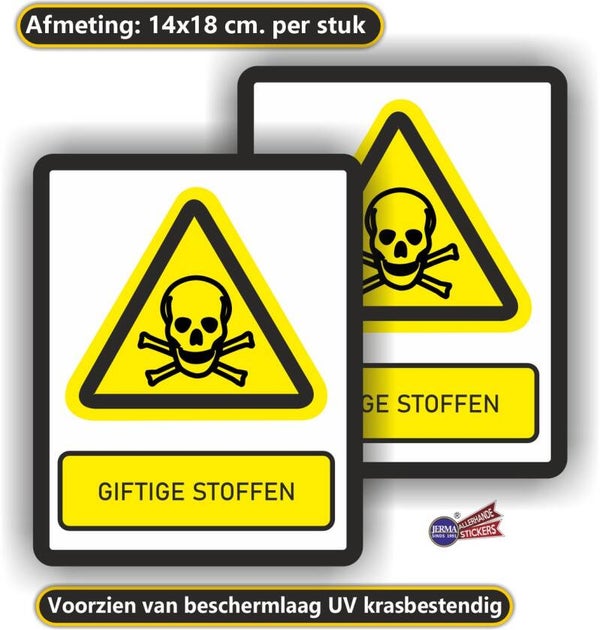 Doodshoofd ISO 7010 norm stickers (607.26)