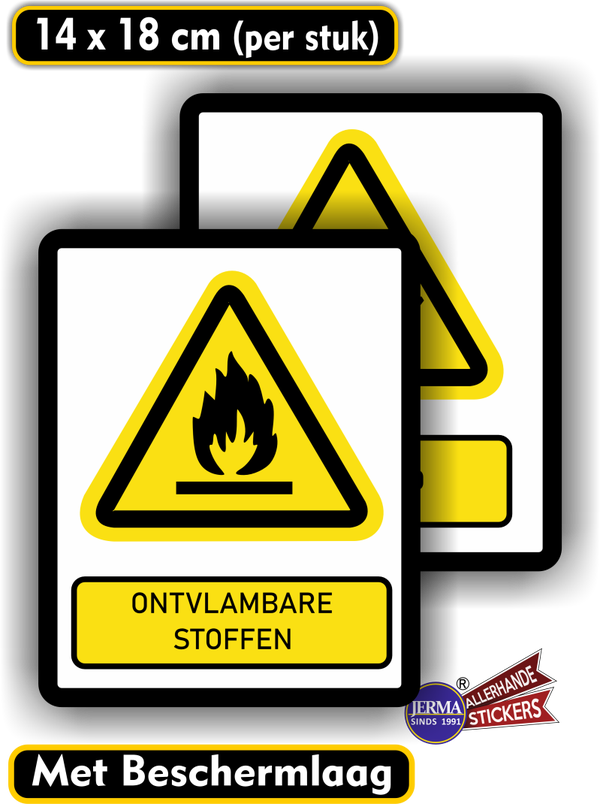 Vuur ISO 7010 norm stickers (637.27)