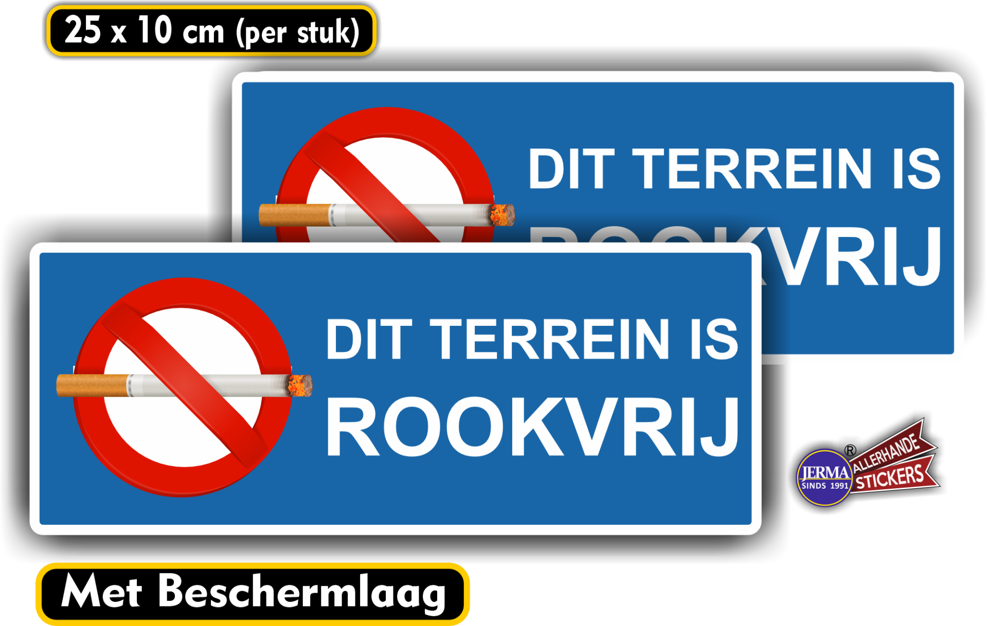 Dit terrein is rookvrij set 2 stickers (723.29)