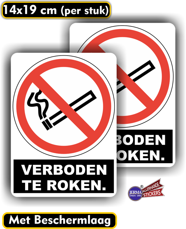 Verboden te Roken-sticker- set 2 stuks (763.30)